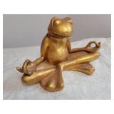 Fab Zen Seated Gold Frog Statue