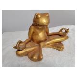 Fab Zen Seated Gold Frog Statue
