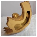 Fab Zen Seated Gold Frog Statue