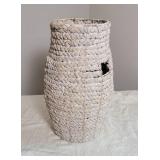 Tall White Wash Handle Basket, A