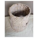 Tall White Wash Handle Basket, A