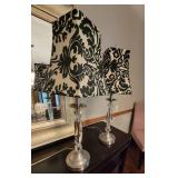 Crystal Stem Candlestick Table Lamps