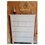 Charming French Vanilla 5 Drawer Dresser