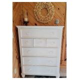 Charming French Vanilla 5 Drawer Dresser