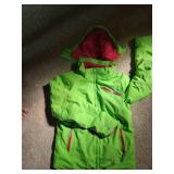 Lime Green and Pink Kids Spyder Winter Jacket ~ 14