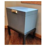 Gun Metal Blue Occassional Chest Table