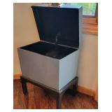 Gun Metal Blue Occassional Chest Table