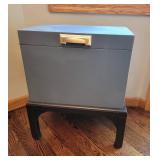 Gun Metal Blue Occassional Chest Table