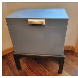 Gun Metal Blue Occassional Chest Table