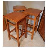 Wood Saddleseat Barstools ~ 29 tall