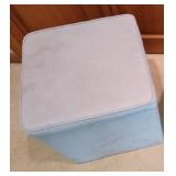 Pale Blue Storage Cube Ottoman