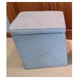 Pale Blue Storage Cube Ottoman
