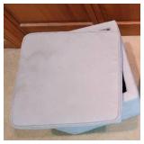 Pale Blue Storage Cube Ottoman