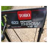 Toro 622 Power Throw Snowblower ~ 22"
