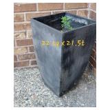 Black Commercial Resin Outdoor Planter, C