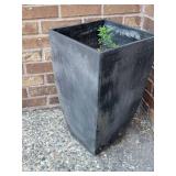 Black Commercial Resin Outdoor Planter, C