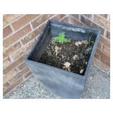 Black Commercial Resin Outdoor Planter, C