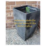 Black Commercial Resin Outdoor Planter, A
