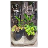 Black Commercial Resin Outdoor Planters