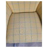 Classic Yellow Gingham Upholstered Armchair - Thomasville