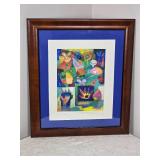 *SIGNED* Playful Modern Fine Art Print - Mario Cespedes - Rainbow at the [illegible]