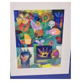 *SIGNED* Playful Modern Fine Art Print - Mario Cespedes - Rainbow at the [illegible]