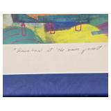 *SIGNED* Playful Modern Fine Art Print - Mario Cespedes - Rainbow at the [illegible]