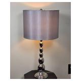 Chic Nickel Finish Water Drop Stem Table Lamp