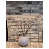 Modern Sperical Studio Art Glass Vase - Pale Pink