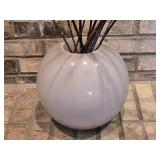 Modern Sperical Studio Art Glass Vase - Pale Pink