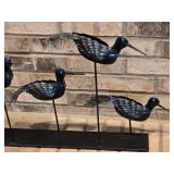 Delightful Metal Sculpture Decor - Coastal Birds