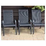 Noir Sling Patio Chair Set - (3)