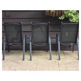 Noir Sling Patio Chair Set - (3)