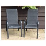 Noir Sling Patio Chair Pair