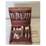 Vintage Rogers Silver Plate Heritage Flatware Service for 8