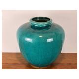 Lovely Sea Green Glazed Ceramic Vase