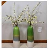 Striking Drip Glaze Ceramic Vase Pair