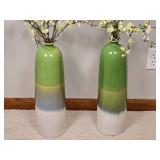 Striking Drip Glaze Ceramic Vase Pair