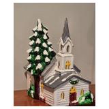 Department 56 Christmas Snow Village Collection - Red Barn - Colonial Church - Cumberland - Snowhouse