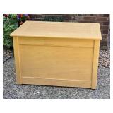 Adorable Blonde Wood Toy Chest