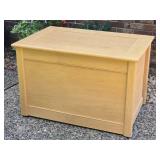 Adorable Blonde Wood Toy Chest