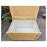Adorable Blonde Wood Toy Chest