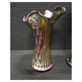 Fenton April Showers Carnival Glass Vases