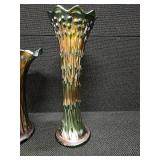Fenton April Showers Carnival Glass Vases