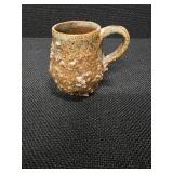 Unique hand-made signed and glazed Stoneware cups and pitchers