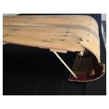 Vintage Wooden Toboggan with Extra Running Boards