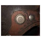 Antique tools. 3 vintage hand saws and 1 ratcheting brace drill