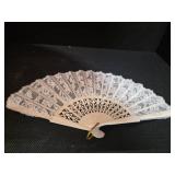 Vintage parasol and 2 fold-out fans