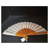 Vintage parasol and 2 fold-out fans