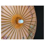 Vintage parasol and 2 fold-out fans